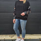 Gracie Top - black/floral/ stripe