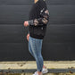 Gracie Top - black/floral/ stripe