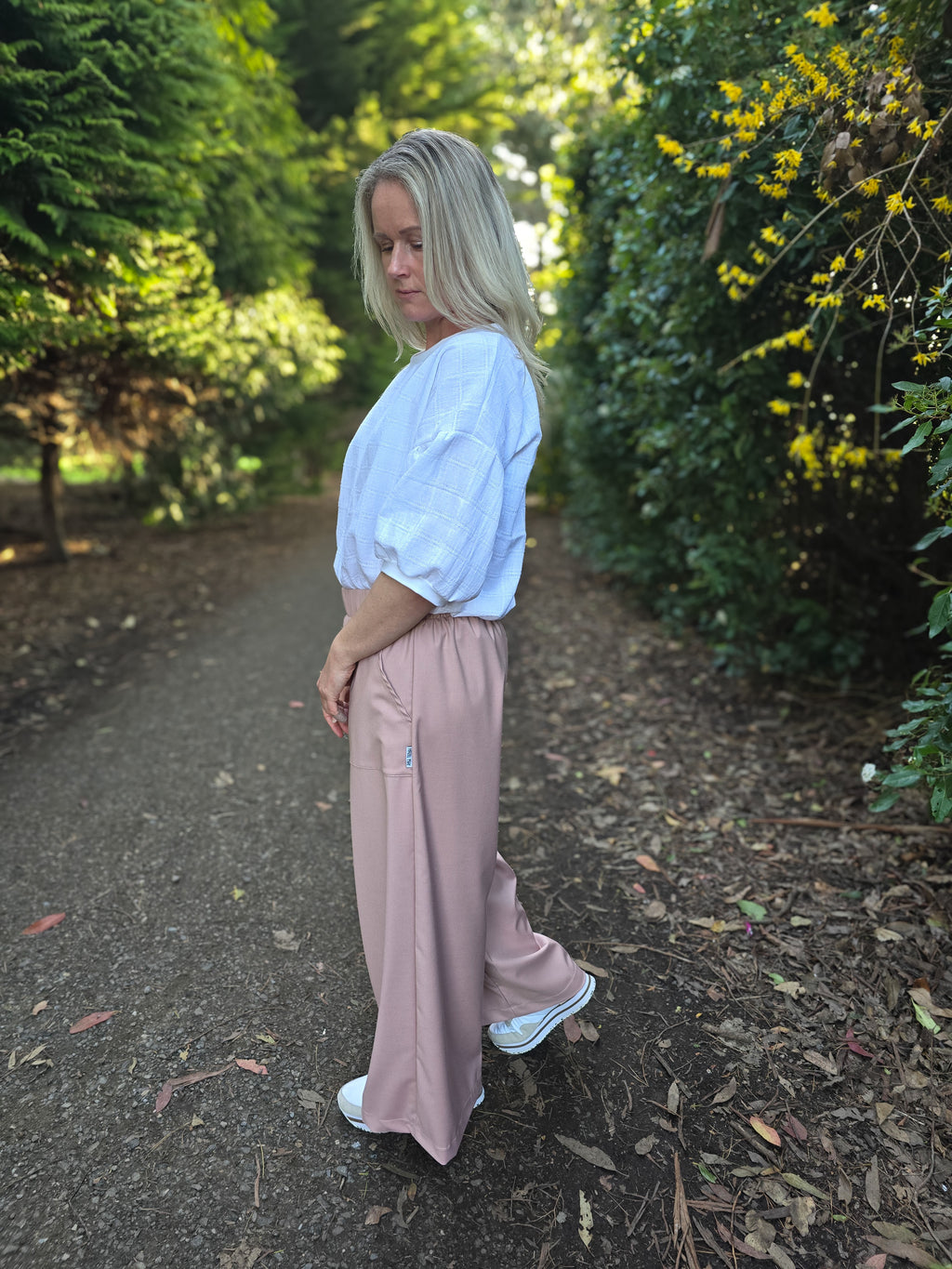 Wide leg pants - Blush