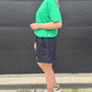 Linen shorts - Navy