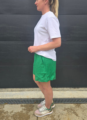 Linen shorts - Green