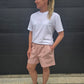 Linen shorts - dusky pink