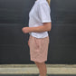 Linen shorts - dusky pink