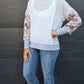 Gracie Top - white/floral/ stripe