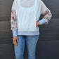 Gracie Top - white/floral/ stripe