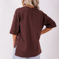 Weekender short sleeve sweat- Chocolate