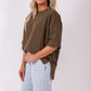 Weekender short sleeve sweat- khaki
