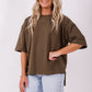 Weekender short sleeve sweat- khaki
