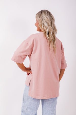 Weekender short sleeve sweat- Blush
