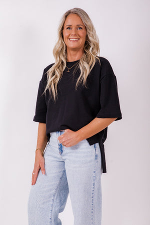 Weekender short sleeve sweat- Black