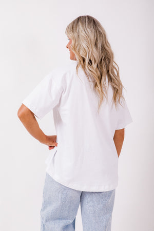 Boxy Tee - white/desert horse
