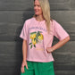 Boxy Tee - pink/ limoncello