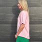Boxy Tee - pink/ limoncello