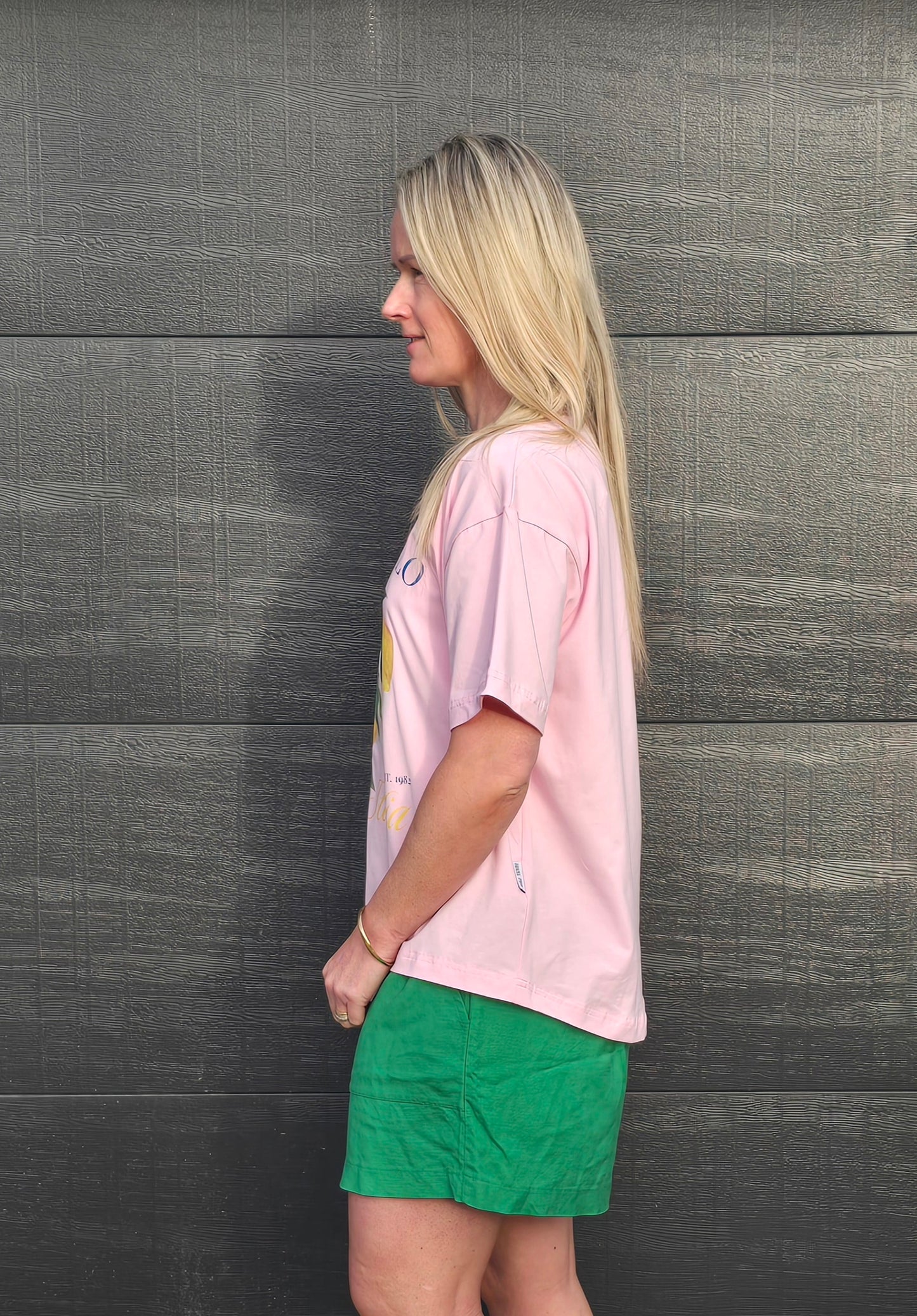 Boxy Tee - pink/ limoncello