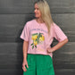 Boxy Tee - pink/ limoncello