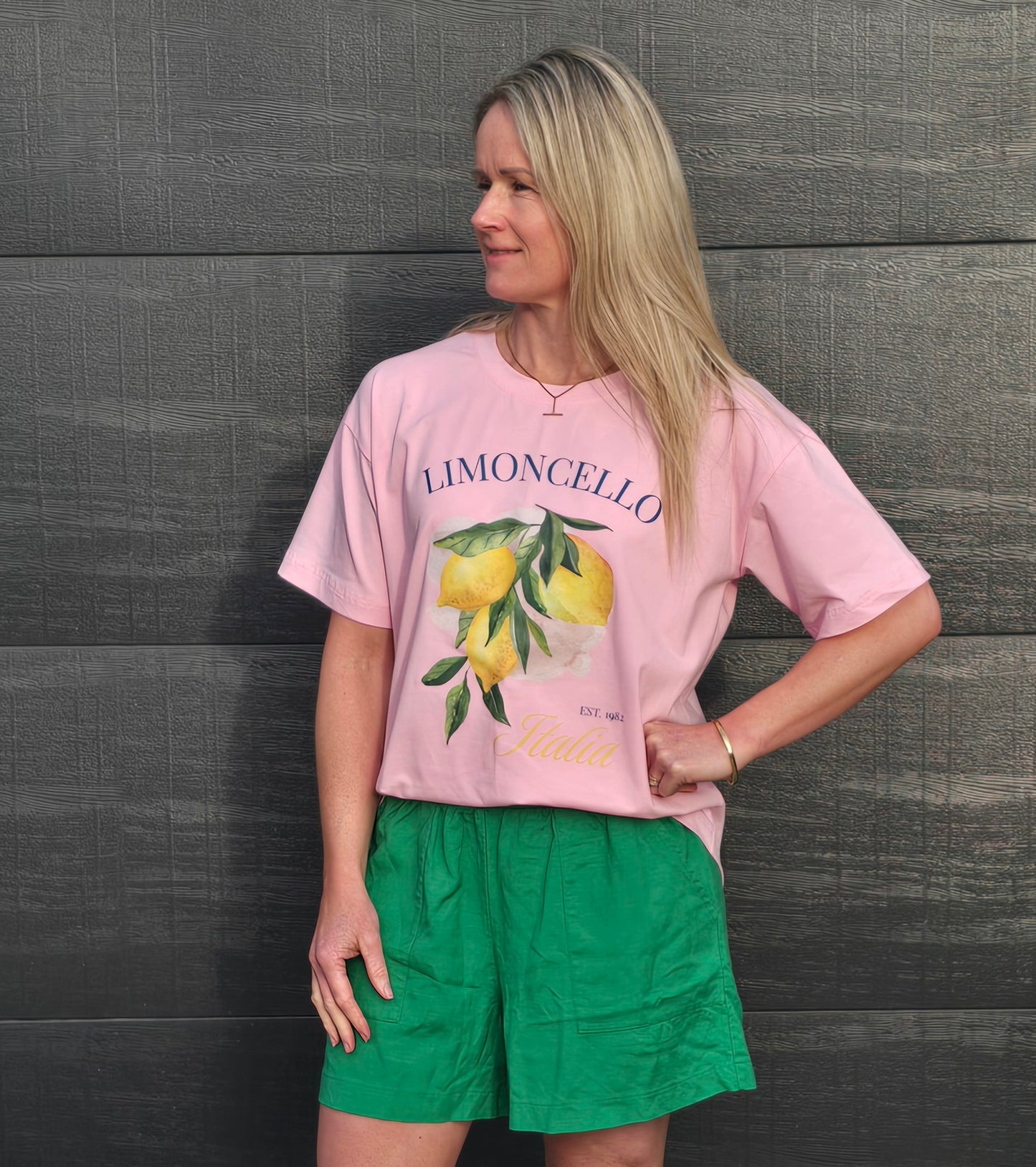 Boxy Tee - pink/ limoncello