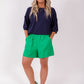 Linen shorts - Green