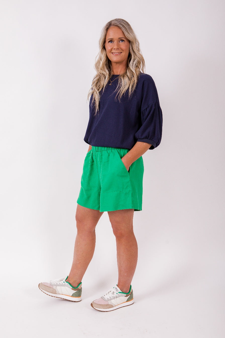 Linen shorts - Green