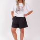 Linen shorts - Black