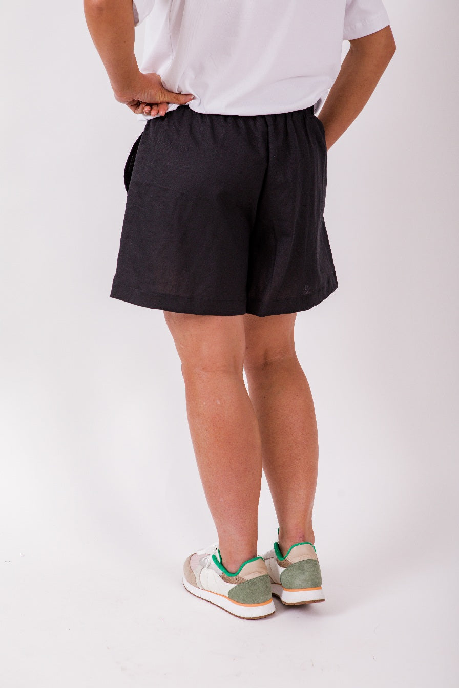 Linen shorts - Black