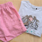 Linen shorts - pink