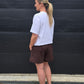 Linen shorts - Chocolate