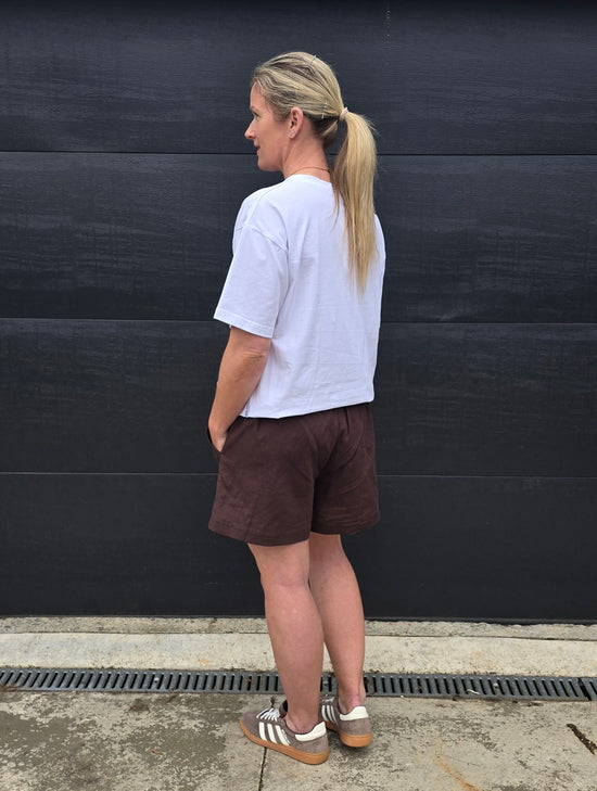 Linen shorts - Chocolate