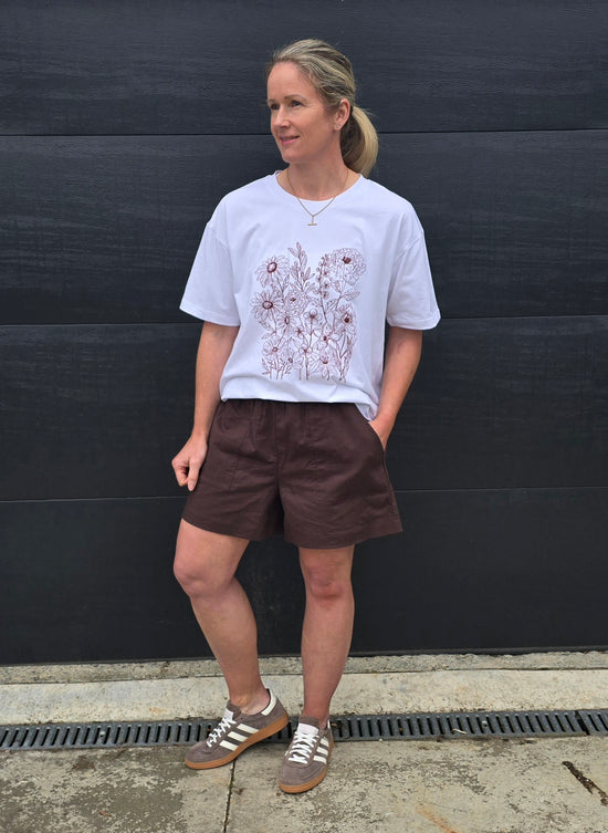 Linen shorts - Chocolate