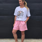 Linen shorts - pink