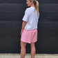 Linen shorts - pink