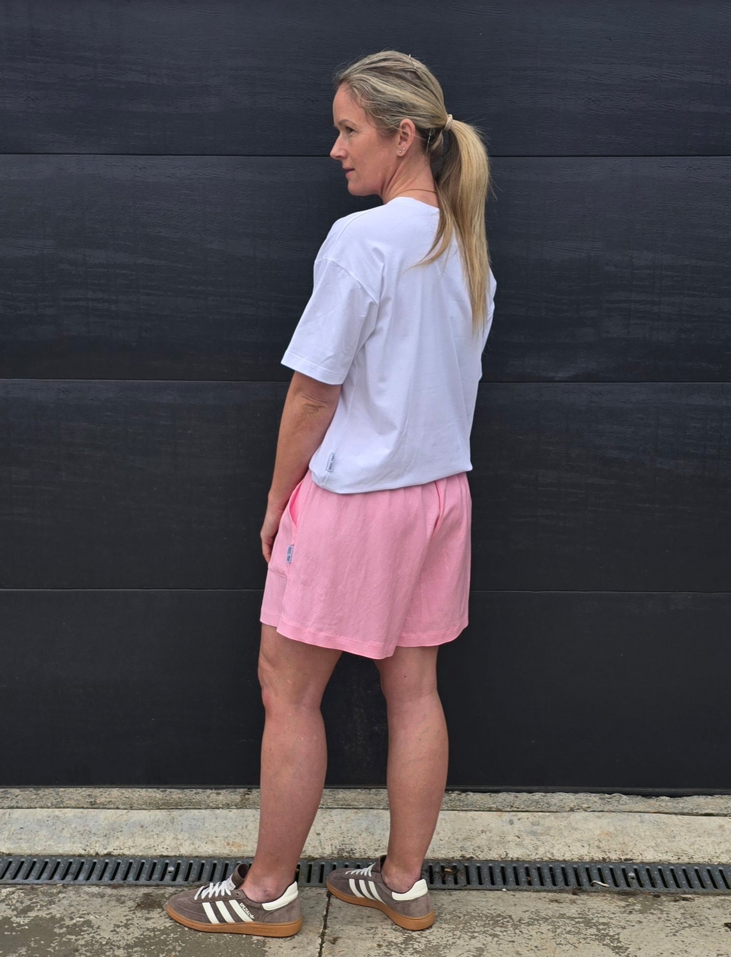 Linen shorts - pink