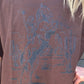 Boxy Tee - Chocolate/ cow girl-Blk