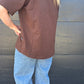 Boxy Tee - Chocolate/ cow girl-Blk
