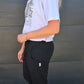 Black 3/4s - with black rose print