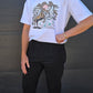 Black 3/4s - with black rose print