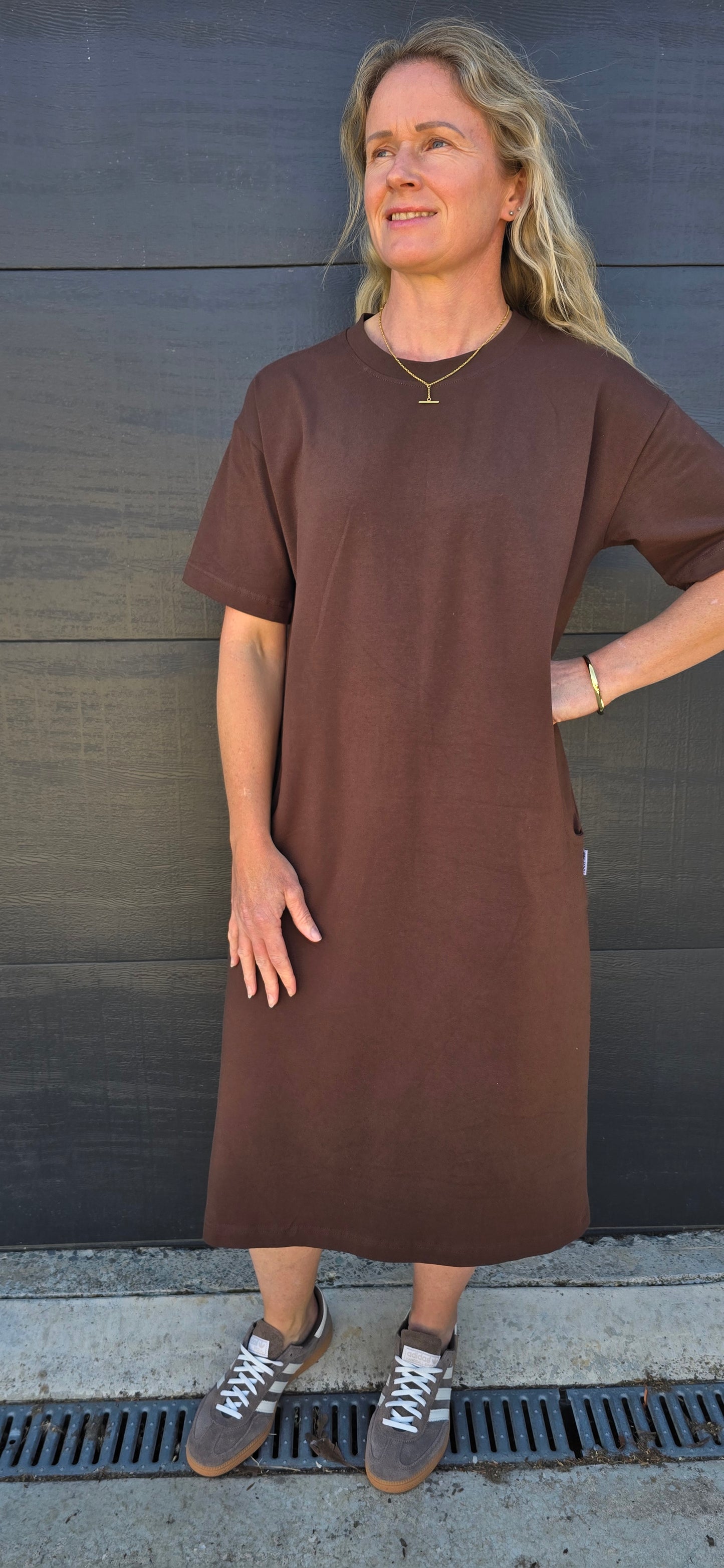 Tee dress- chocolate