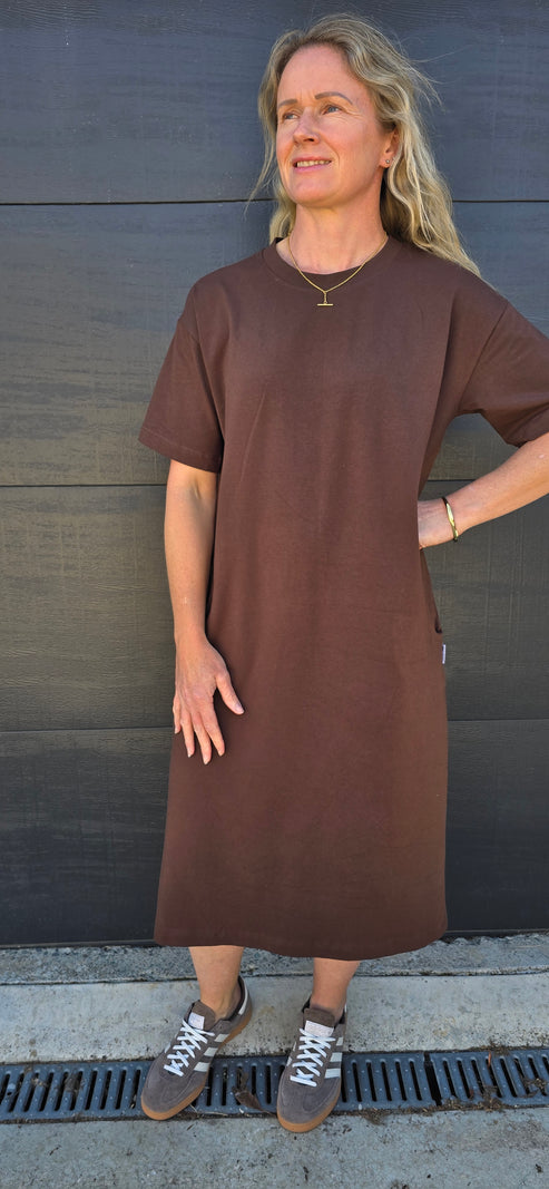 Tee dress- chocolate
