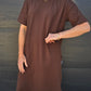 Tee dress- chocolate