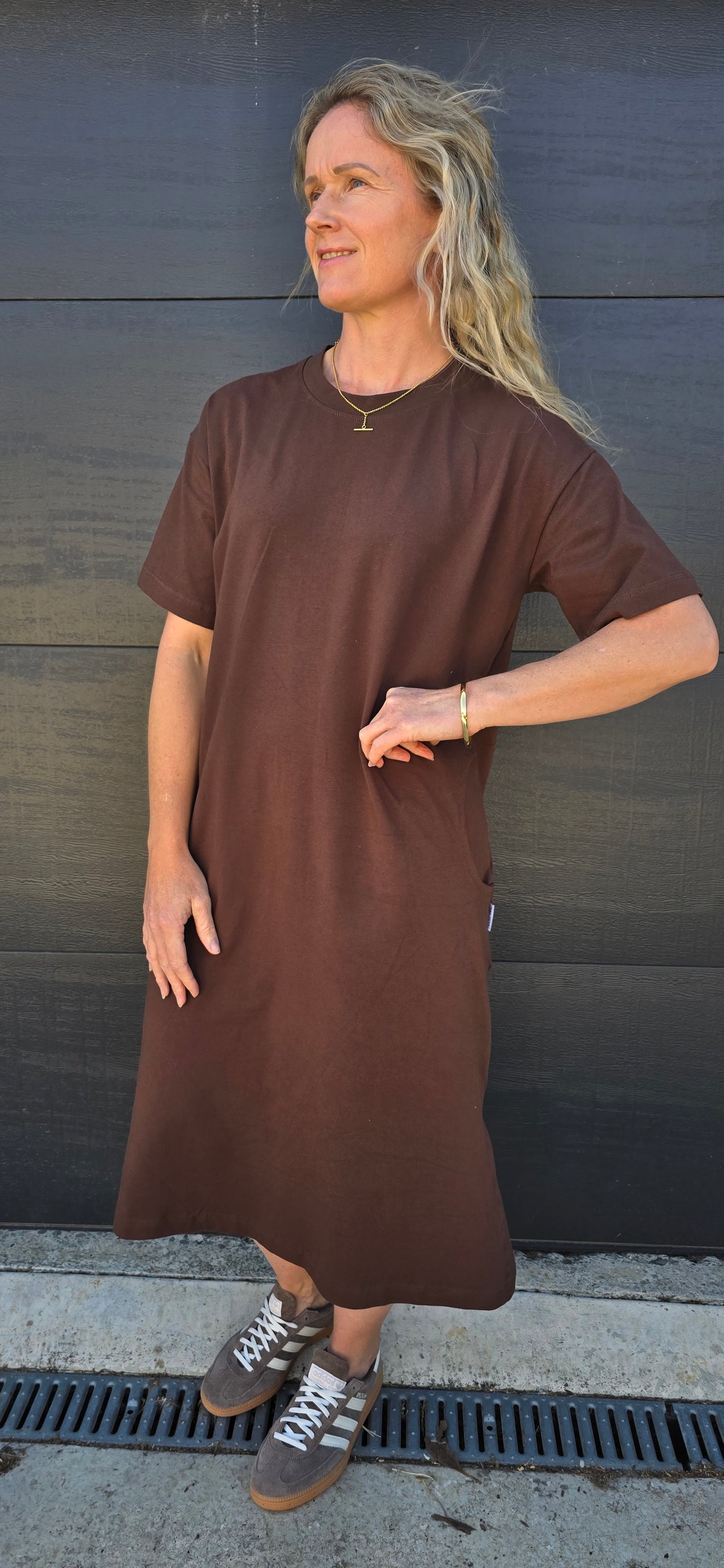 Tee dress- chocolate
