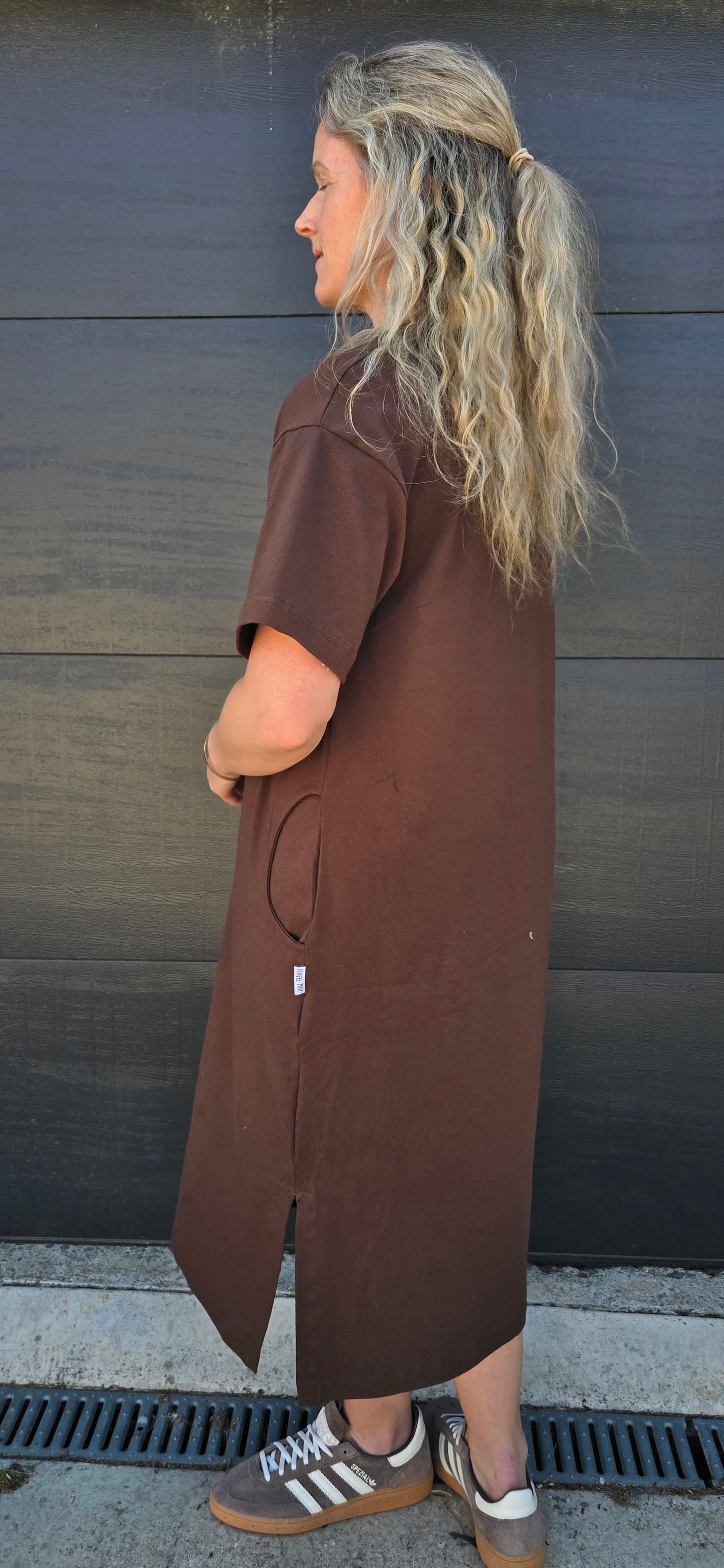 Tee dress- chocolate