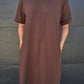 Tee dress- chocolate
