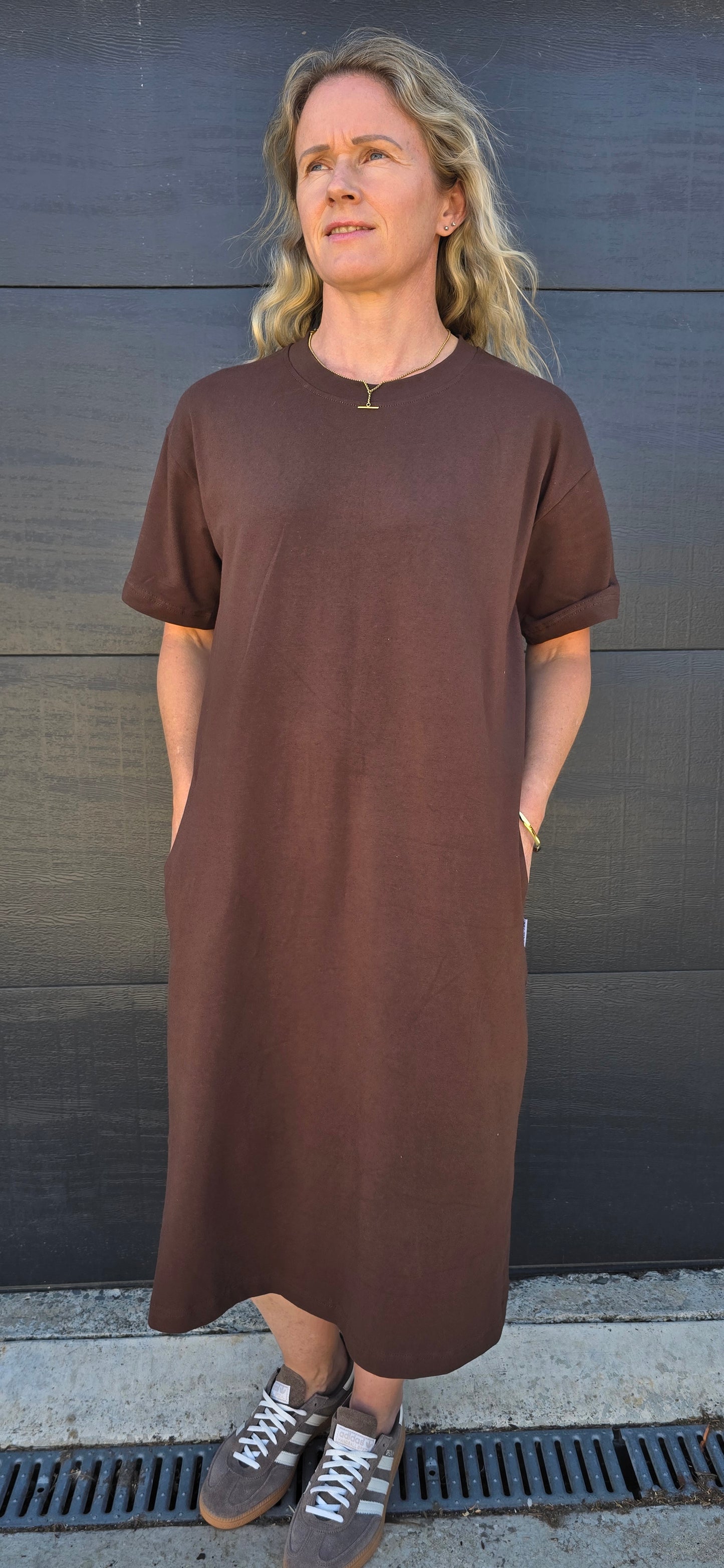 Tee dress- chocolate