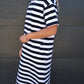 Tee dress- navy/white