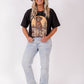 Boxy Tee - Blk/cowboy Lab