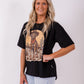 Boxy Tee - Blk/cowboy Lab