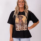 Boxy Tee - Blk/cowboy Lab