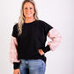 Taylor Top - black/ blush check