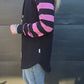Harper hoodie - Black/mauve