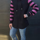 Harper hoodie - Black/mauve