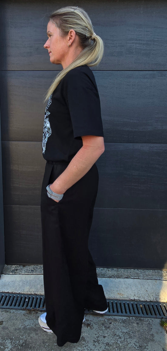 Wide leg pants - Black
